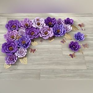Paper Flower & Butterfly Backdrop